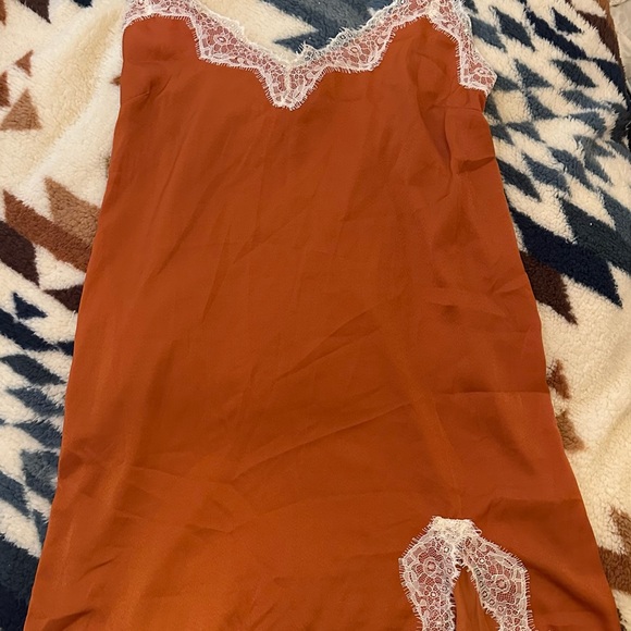 BRAND NEW WITH TAGS Urban Outfitters Rust Slip Dress - Picture 4 of 5
